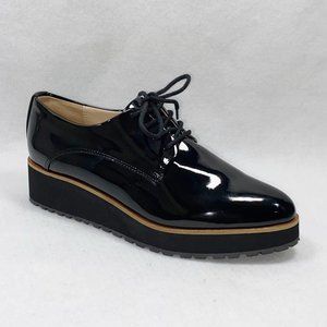 ALDO Black Patent Lace-up Loafers Ereillan 8.5